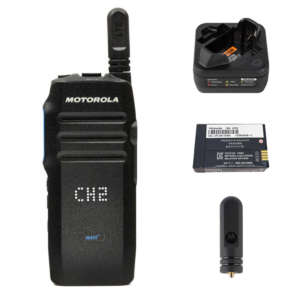 SET Motorola WAVE PTX Handfunkgerät TLK100 Tischlader Batterie HK2179A ohne SIM