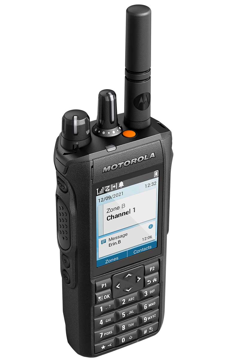SET Motorola R7 Premium Handfunkgerät VHF mit Display und Tastatur 2200mAh Batterie Antenne MDH06JDN9XA2AN