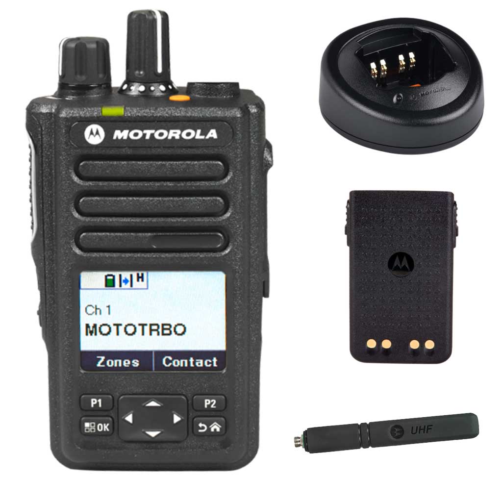 Motorola DP3661e Handfunkgerät UHF Antenne Batterie Einzelladegerät MDH69RDQ9RA1AN