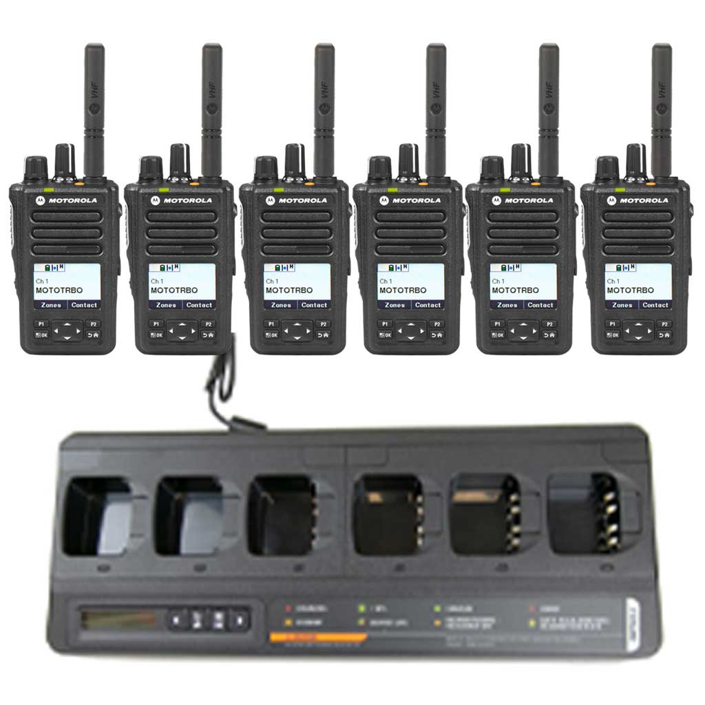 SET 6X Motorola DP3661e Handfunkgerät UHF Antenne Batterie Mehrfachladegerät MDH69RDQ9RA1AN