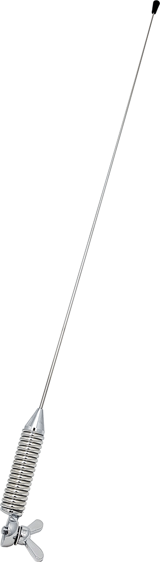Procom Antennenstrahler mit Stoßfeder chrom 144 - 175 MHz für Z-Mount MH 2-ZR