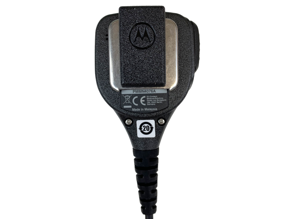 Motorola Lautsprecher Mikrofon IP54 mit Ohrhörerbuchse und Geräuschunterdrückung PMMN4076A