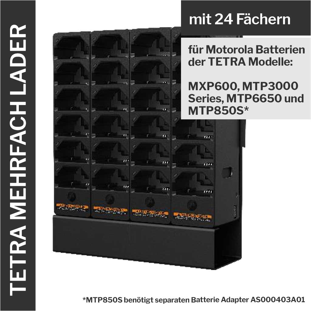Motorola Tetra 24-fach Batterieladegerät MXP600 MTP3000 MTP6650 MTP850S PMPN4554A