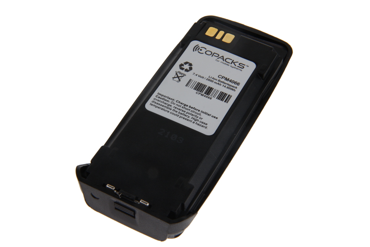 CoPacks Li-Ion Akku passend für Motorola DP3400 DP3401 DP3600 DP3601 Ersatz PMNN4466A PMNN4104A PMNN4101A pmnn4102A PMNN4103A