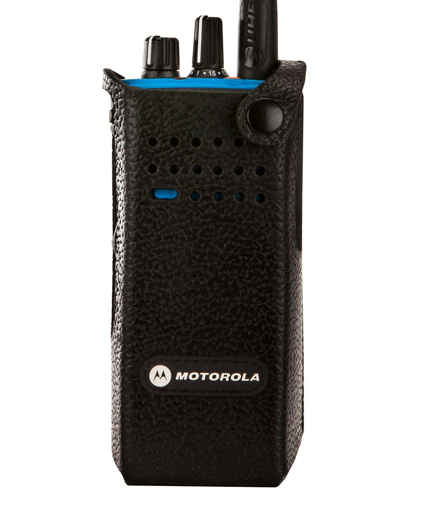 Motorola Feste Ledertasche mit 2.5 Zoll drehbarer Gürtelschlaufe für Funkgeräte ohne Display PMLN6096A