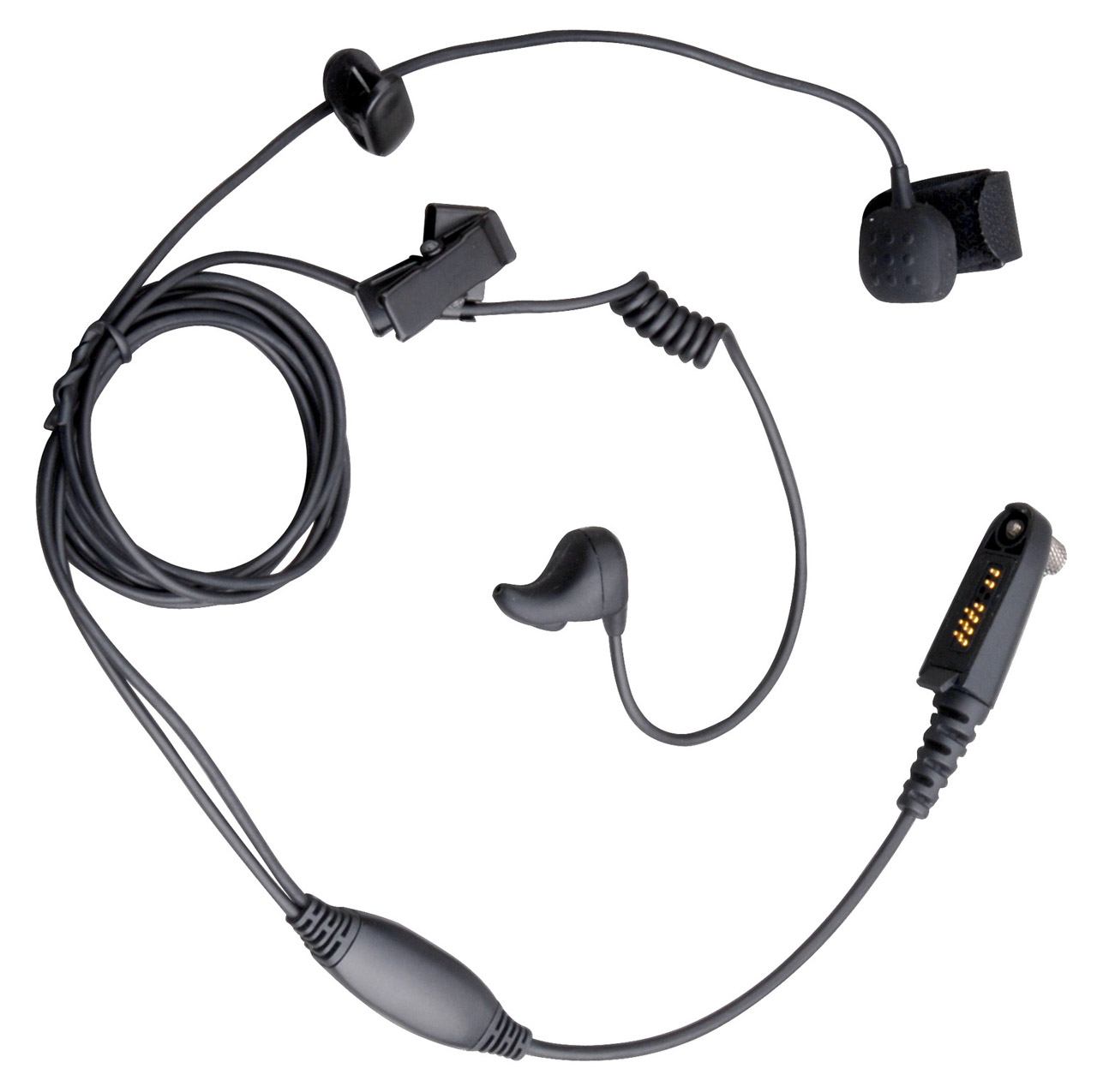 HYTERA Sprechgarnitur, schwarz mit Ohrmikrofon und Sendetaste EBN01 580003009036