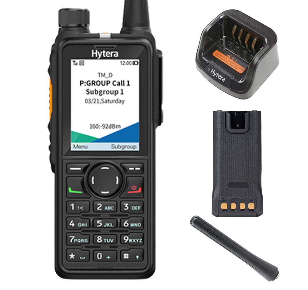 SET Hytera HP785 VHF 136-174MHz GPS Bluetooth Batterie Ladegerät Antenne AN0165H02 HP785GBTV1