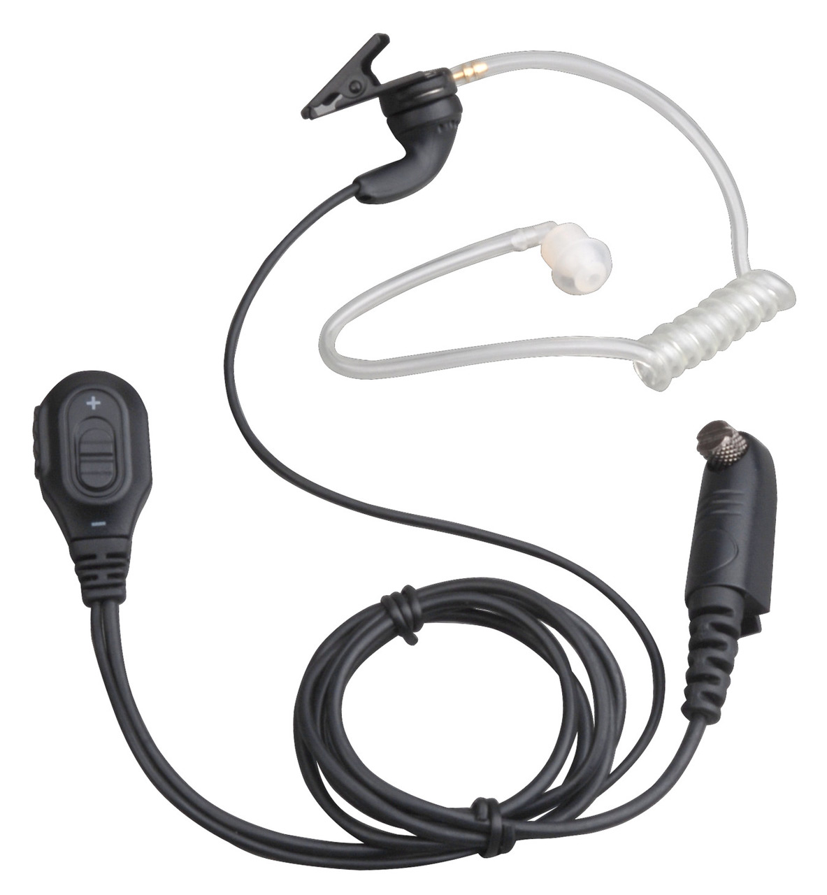 HYTERA Tarn-Sprechgarnitur schwarz, Mikrofon mit Sendetaste, transparenter Schallschlauch, VOX- oder PTT-Steuerung EAN04 580003009004