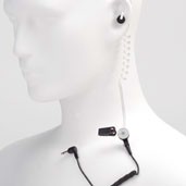 Motorola Ohrhörer 3,5mm Klinke mit transparentem Schallschlauch und In-Ohr Einsatz - ohne Mikrofon MDRLN4941A