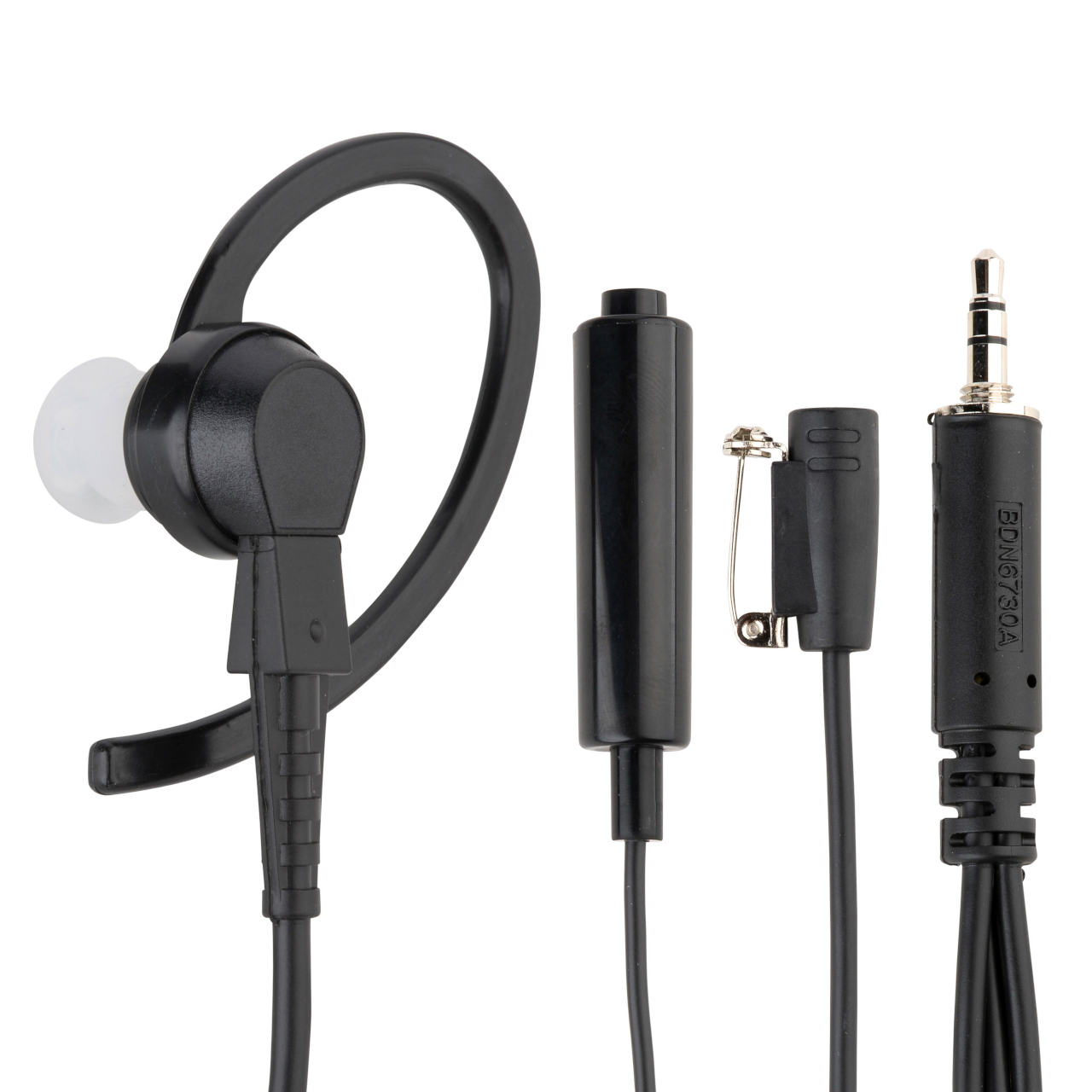 Ohrhörer mit Mikrofon und separater PTT-Funktion - Schwarz BDN6730A