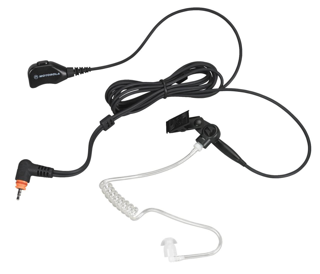 Motorola Ohrhörer mit Schallschlauch für verdeckte Trageweise, 2 Kabel Black PMLN7157A