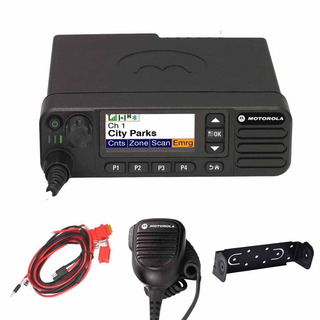 SET Motorola DM4601e WLAN Bluetooth GPS VHF 136-174MHz Mikrofon Montagewinkel MDM28JNN9RA2AN